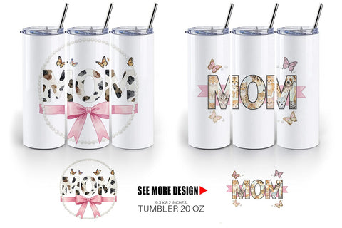 Tumbler Soft Pastel MOM Animal Print Sublimation artnoy 