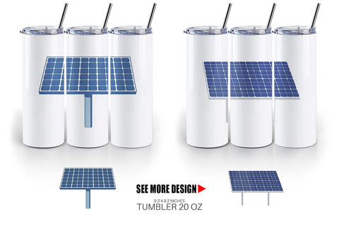 Tumbler Solar Panel Sublimation artnoy 