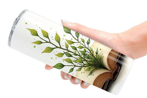 Tumbler Spiritual Easter Lilies and Crosses Watercolor Sublimation artnoy 