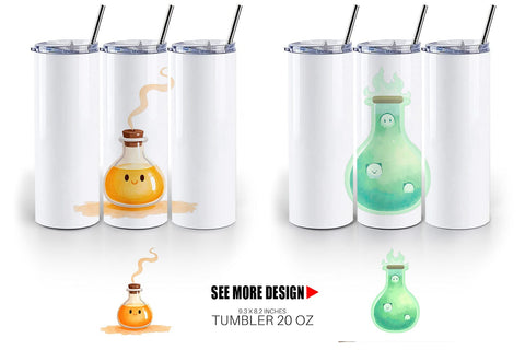 Tumbler Spooky Potion Cuties Sublimation artnoy 