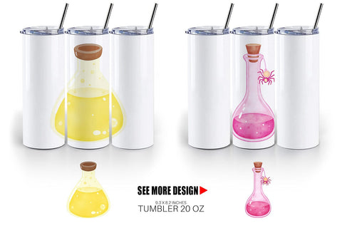 Tumbler Spooky Potion Cuties Sublimation artnoy 