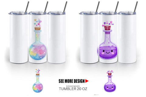 Tumbler Spooky Potion Cuties Sublimation artnoy 