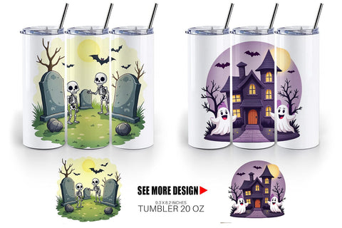 Tumbler Spooky Scenes Sublimation artnoy 