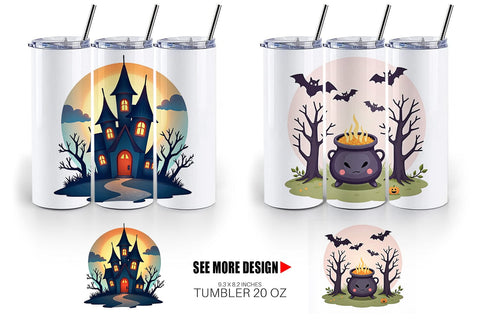 Tumbler Spooky Scenes Sublimation artnoy 