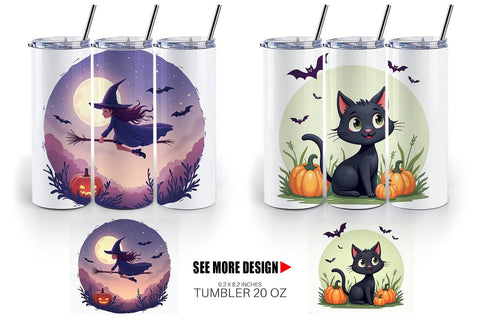 Tumbler Spooky Scenes Sublimation artnoy 