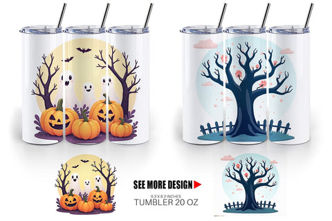 Tumbler Spooky Scenes Sublimation artnoy 