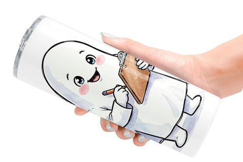 Tumbler Spooky Science Teacher Ghost Sublimation artnoy 