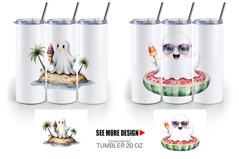 Tumbler Spooky Summer Ghosts Sublimation artnoy 