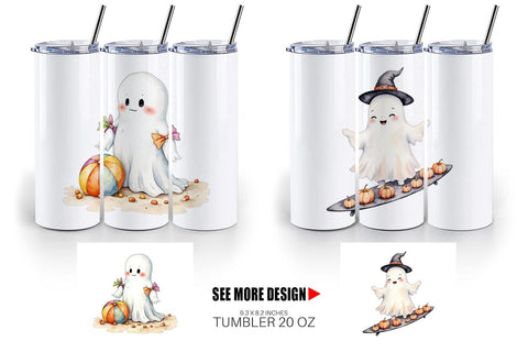 Tumbler Spooky Summer Ghosts Sublimation artnoy 