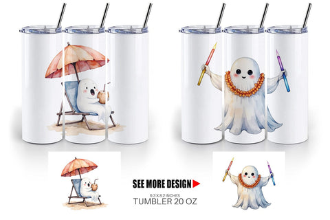 Tumbler Spooky Summer Ghosts Sublimation artnoy 