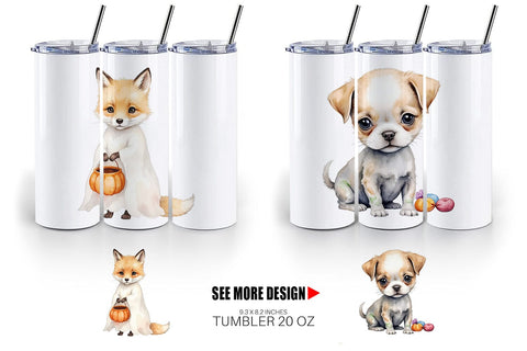 Tumbler Spooky Sweet Critters Sublimation artnoy 