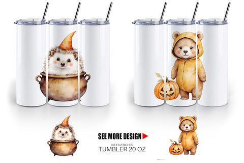 Tumbler Spooky Sweet Critters Sublimation artnoy 