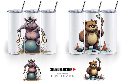 Tumbler Sports Chaos Critters Sublimation artnoy 
