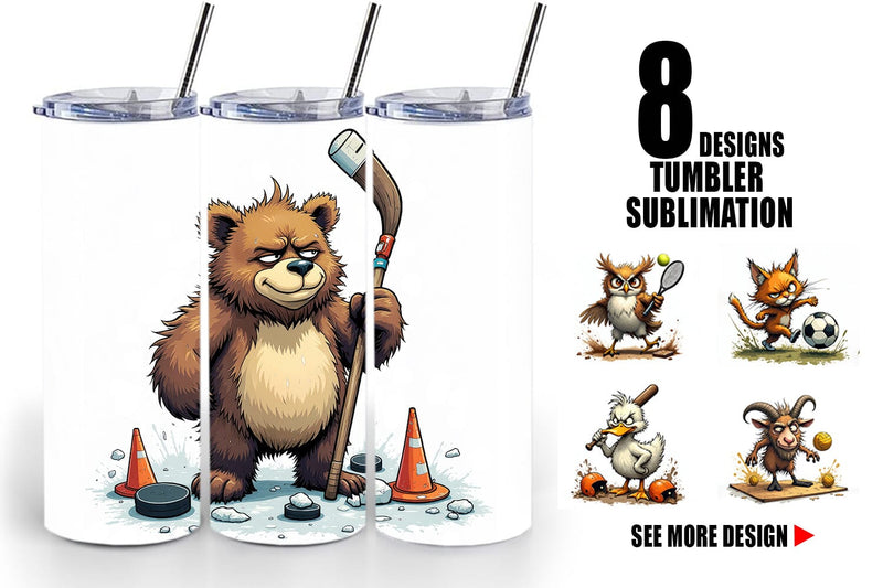 Tumbler Sports Chaos Critters Sublimation artnoy 