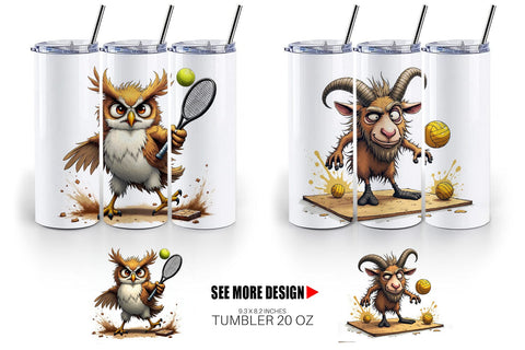 Tumbler Sports Chaos Critters Sublimation artnoy 