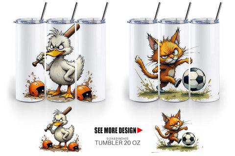 Tumbler Sports Chaos Critters Sublimation artnoy 