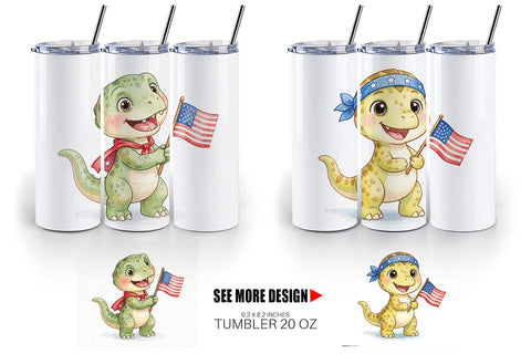 Tumbler Spotted Patriotic Outfit Dino Sublimation artnoy 