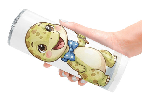 Tumbler Spotted Starry Dino Watercolor Sublimation artnoy 
