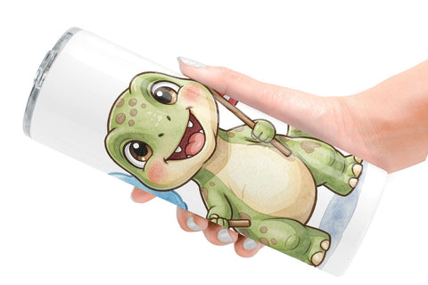 Tumbler Spotted Summer Treats Dino Watercolor Sublimation artnoy 