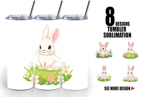Tumbler Spring Bunny Sublimation artnoy 