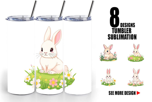 Tumbler Spring Bunny Sublimation artnoy 