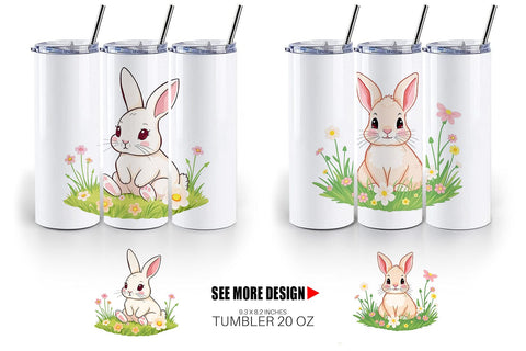 Tumbler Spring Bunny Sublimation artnoy 