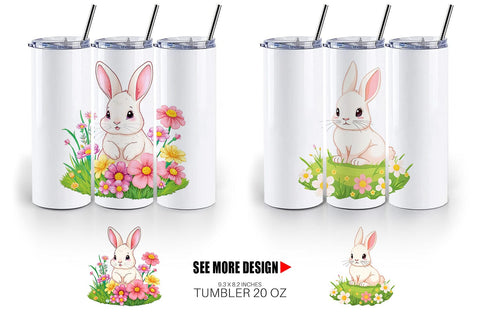 Tumbler Spring Bunny Sublimation artnoy 