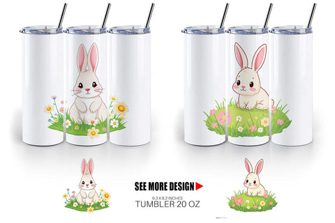 Tumbler Spring Bunny Sublimation artnoy 