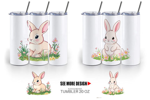 Tumbler Spring Bunny Sublimation artnoy 