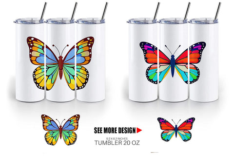 Tumbler Spring Butterfly Sublimation artnoy 