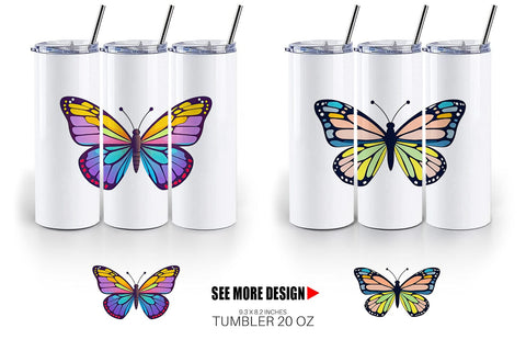 Tumbler Spring Butterfly Sublimation artnoy 