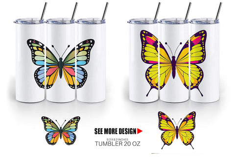Tumbler Spring Butterfly Sublimation artnoy 