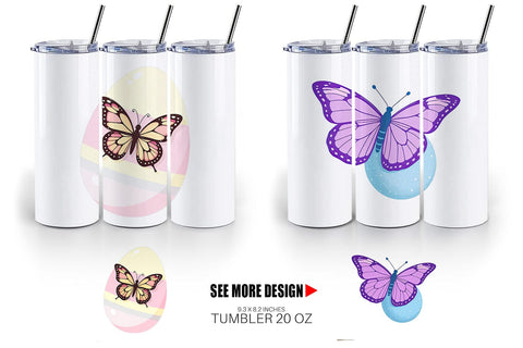 Tumbler Spring Butterfly Sublimation artnoy 