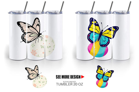 Tumbler Spring Butterfly Sublimation artnoy 