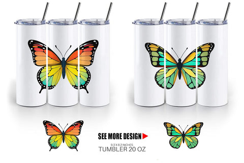 Tumbler Spring Butterfly Sublimation artnoy 