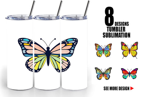 Tumbler Spring Butterfly Sublimation artnoy 