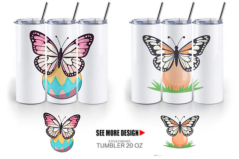 Tumbler Spring Butterfly Sublimation artnoy 