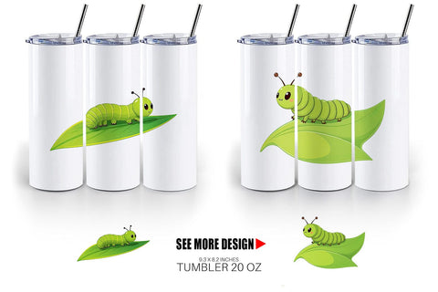 Tumbler Spring Caterpillar Sublimation artnoy 