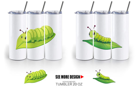 Tumbler Spring Caterpillar Sublimation artnoy 
