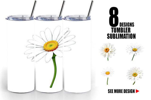 Tumbler Spring Daisy Sublimation artnoy 