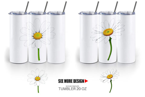 Tumbler Spring Daisy Sublimation artnoy 