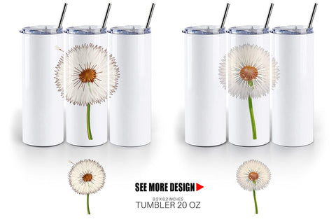 Tumbler Spring Dandelion Sublimation artnoy 