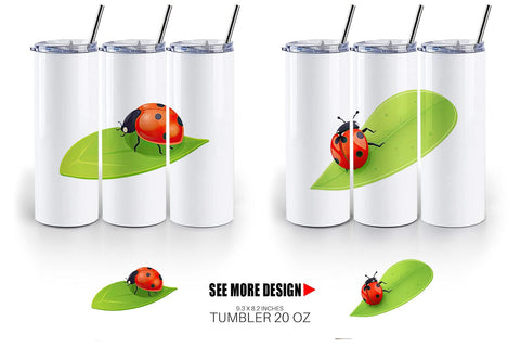 Tumbler Spring Ladybug Sublimation artnoy 