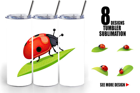 Tumbler Spring Ladybug Sublimation artnoy 