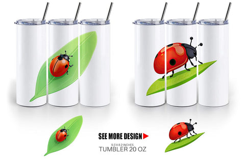 Tumbler Spring Ladybug Sublimation artnoy 