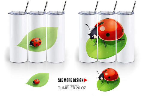 Tumbler Spring Ladybug Sublimation artnoy 