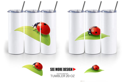 Tumbler Spring Ladybug Sublimation artnoy 