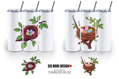 Tumbler Spring Nest Sublimation artnoy 