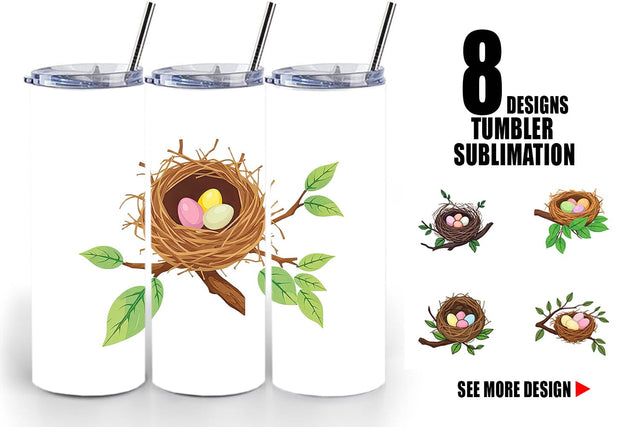 Tumbler Spring Nest Sublimation artnoy 