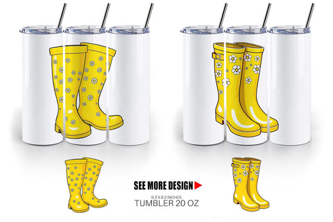 Tumbler Spring Rain Boot Sublimation artnoy 